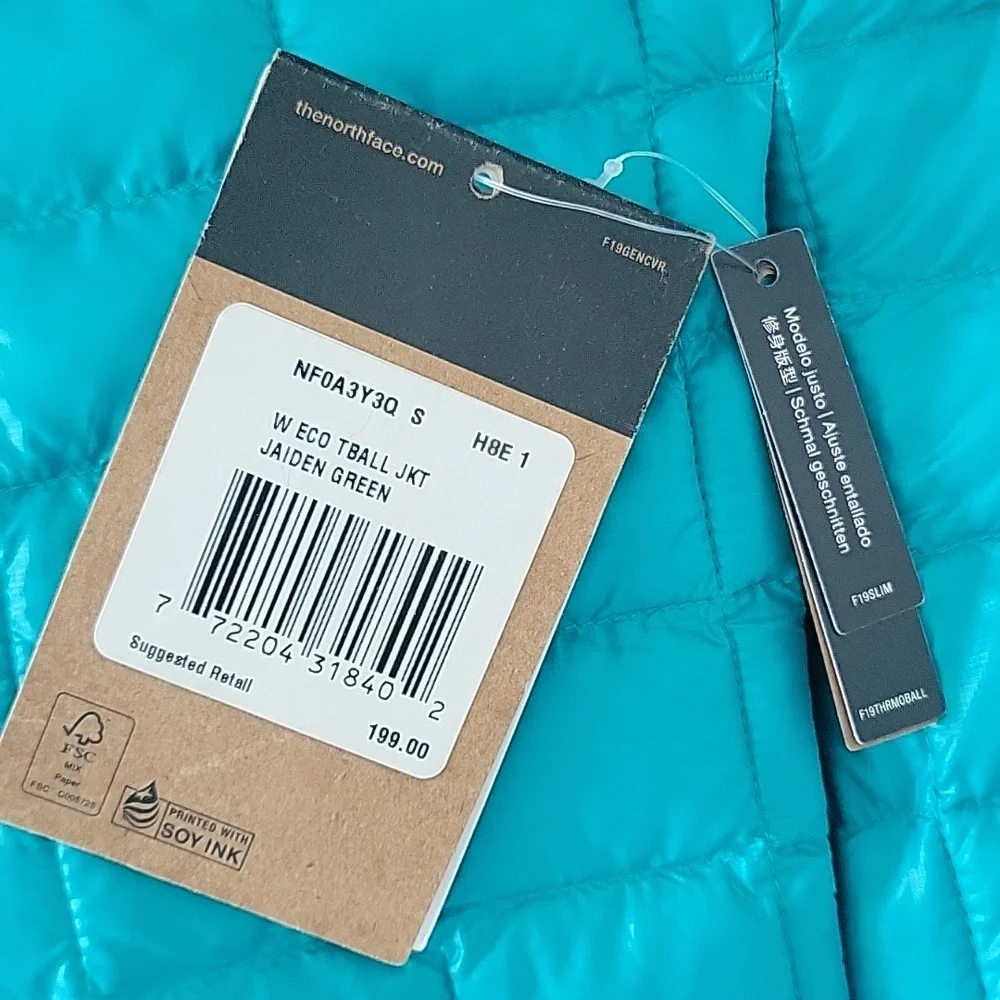 North Face ThermoBall Eco Jacket Jaiden Green NWT Size S - Picture 8 of 15